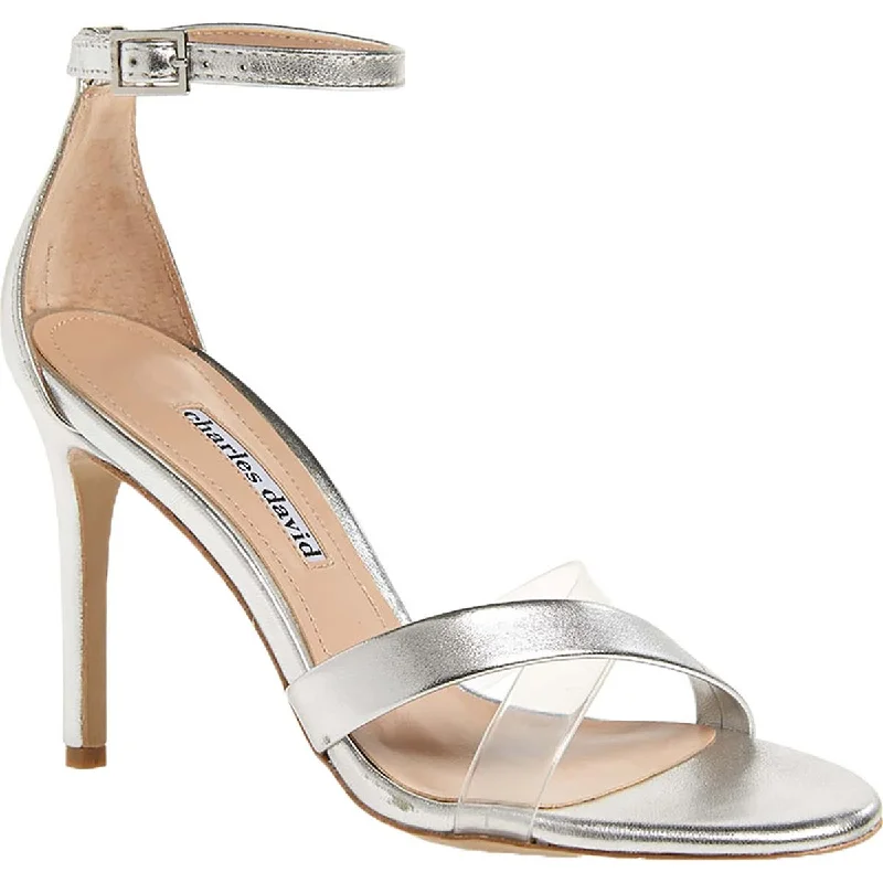 Charles David Womens Courtney Leather Open Toe Heel Sandals