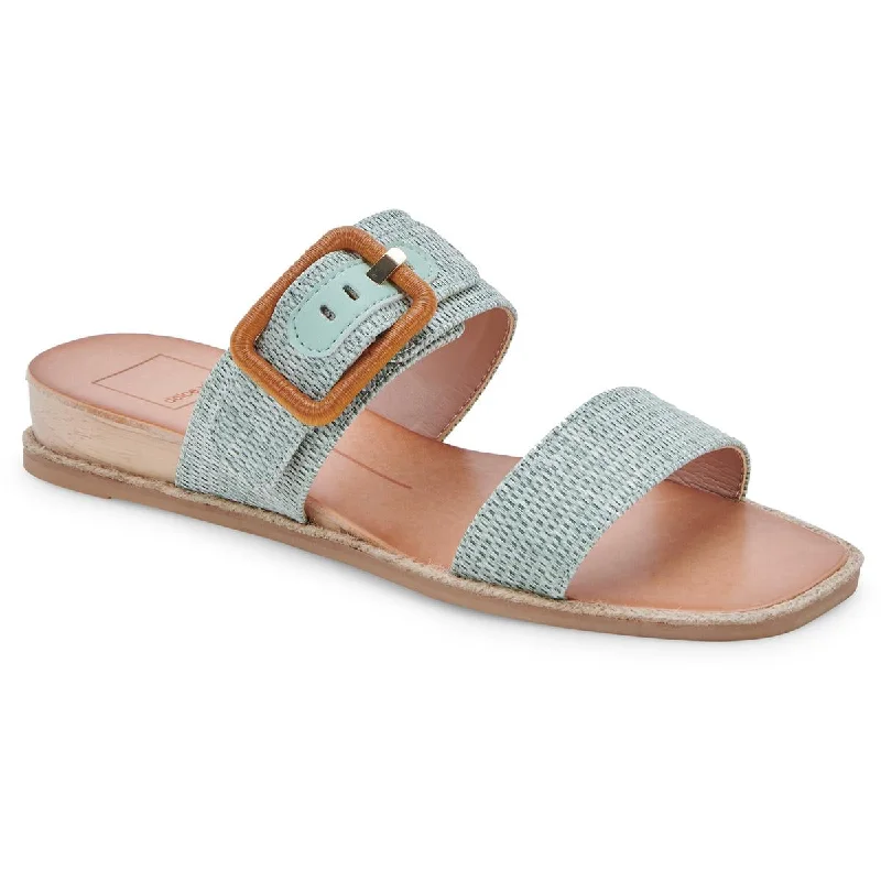 Dolce Vita Womens Peio  Woven Two Band Slide Sandals