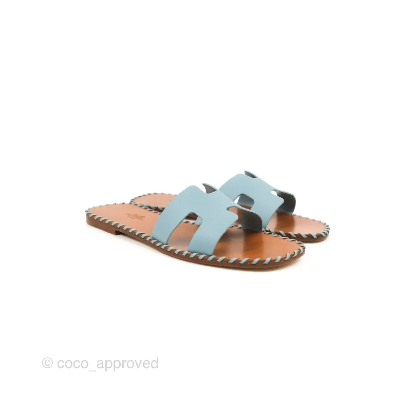 Hermès Oran Sandals in Bleu Size 38.5