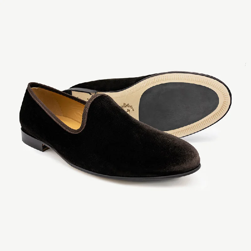 Men's Brown Velvet Slipper II