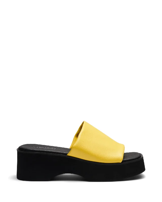 Naomi Platform Sandal Lemon