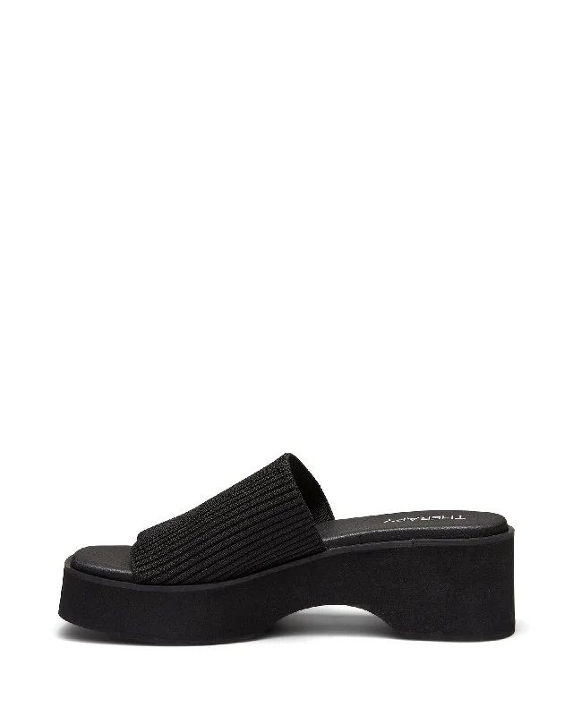 Nawty Platform Sandal Black