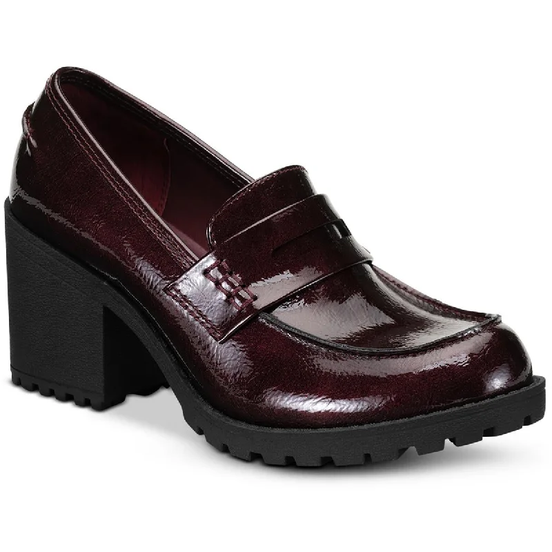 Sun + Stone Womens Maycee Solid Heeled Loafers