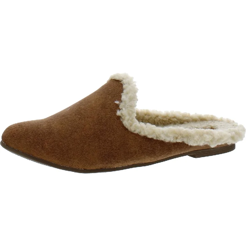 Sun + Stone Womens Ninna Faux Fur Lined Slip On Mules