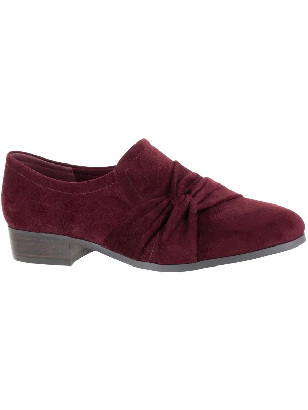 Womens Faux Suede Slip-On Loafers