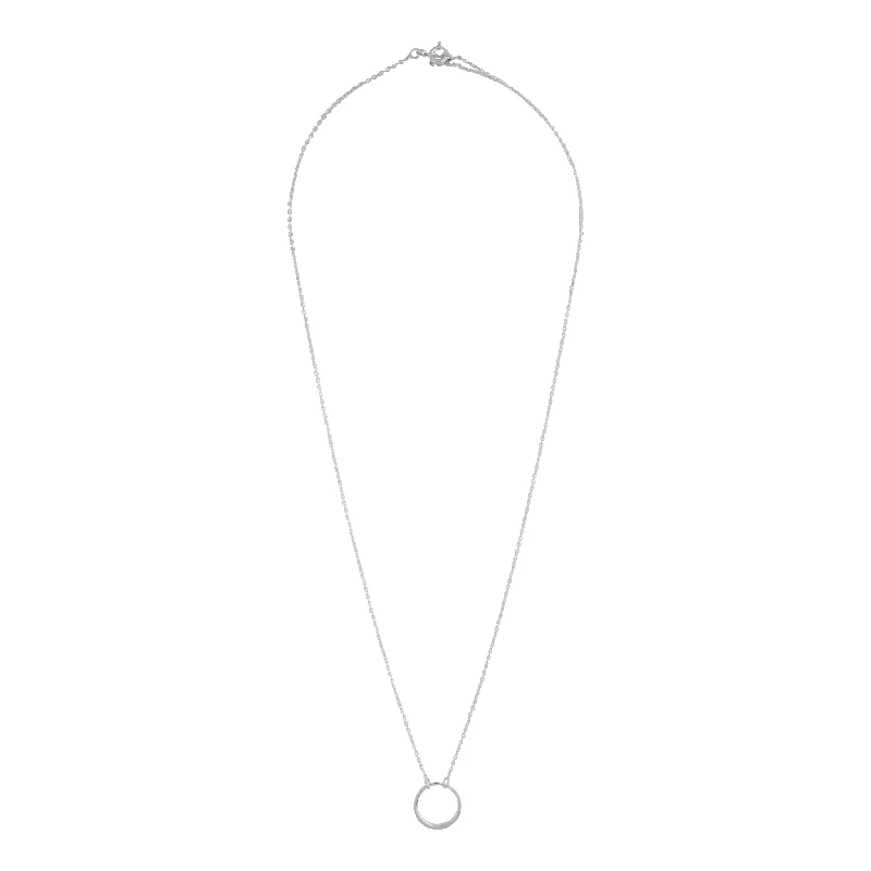 Sterling Silver Open Circle Pendant Necklace