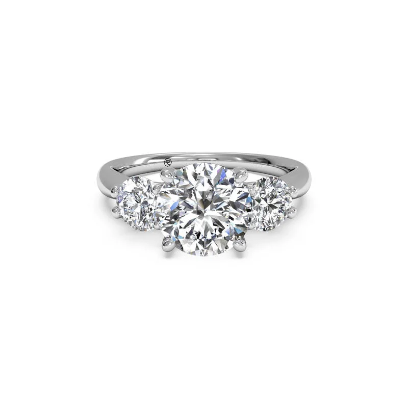 Three-Stone Round Brilliant Diamond Engagement Ring